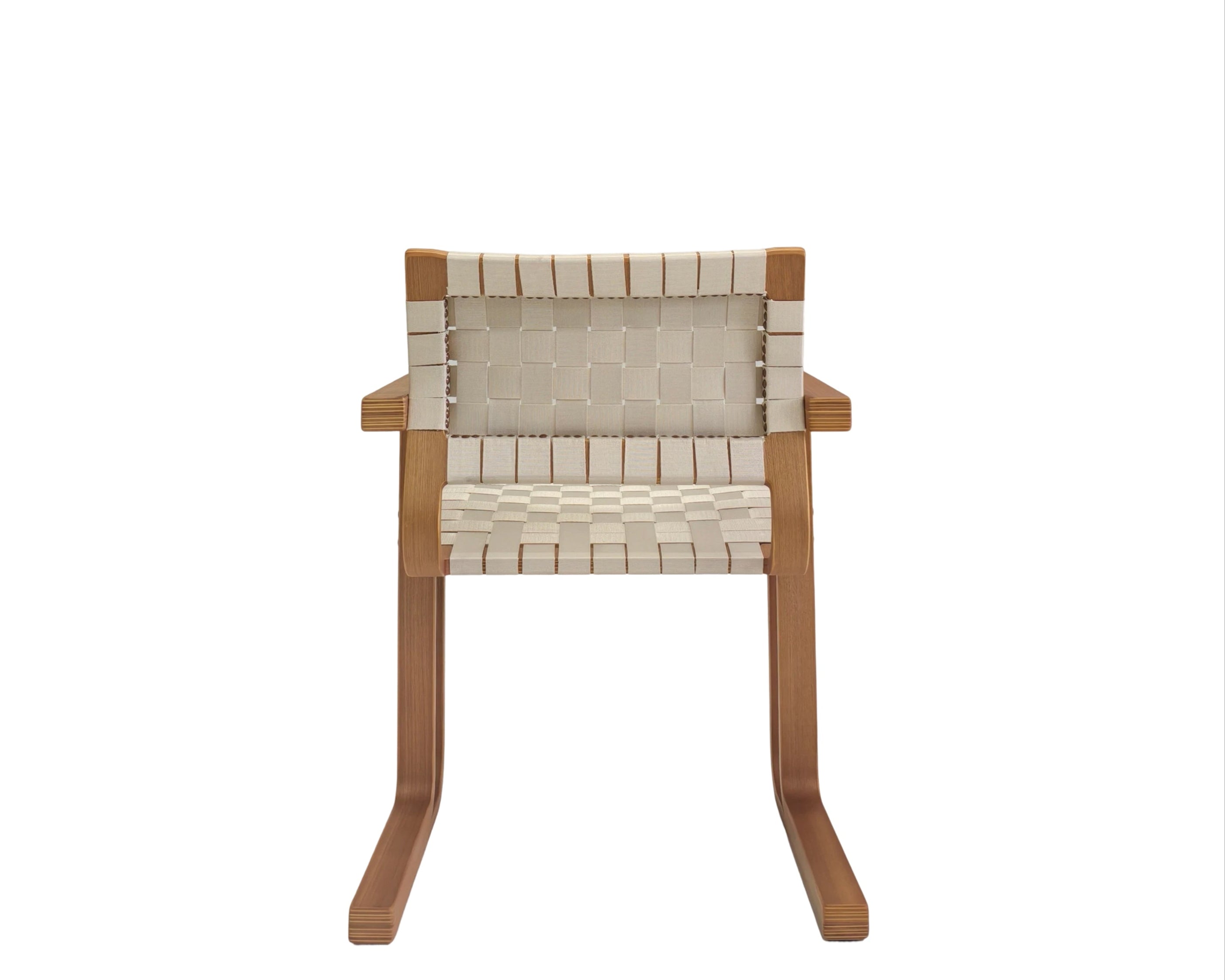 Turmeric & Cream Vintage Chair - Meticulous Craftsmanship, Hand-Woven