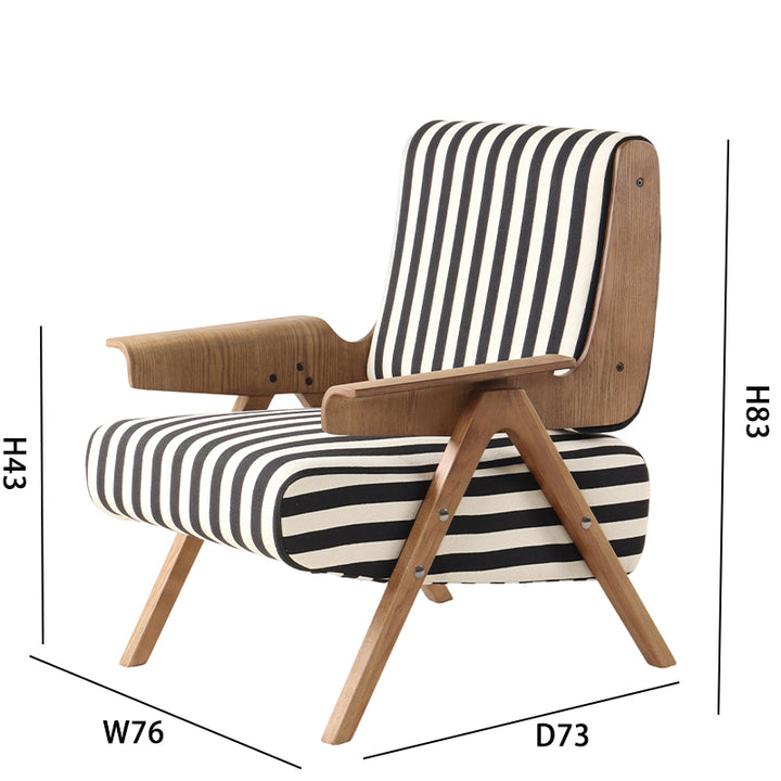 Ergonomic Accent Chair - Dimensions: 76W x 83H x 43SH cm