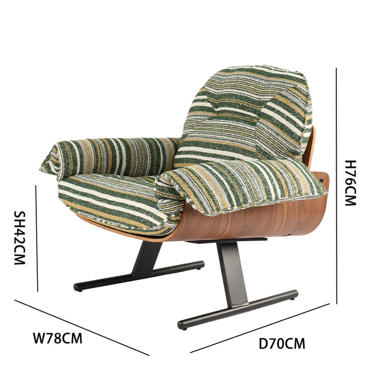 Lounge Chair - Overall height 76cm, total width 78cm, seat height 42cm