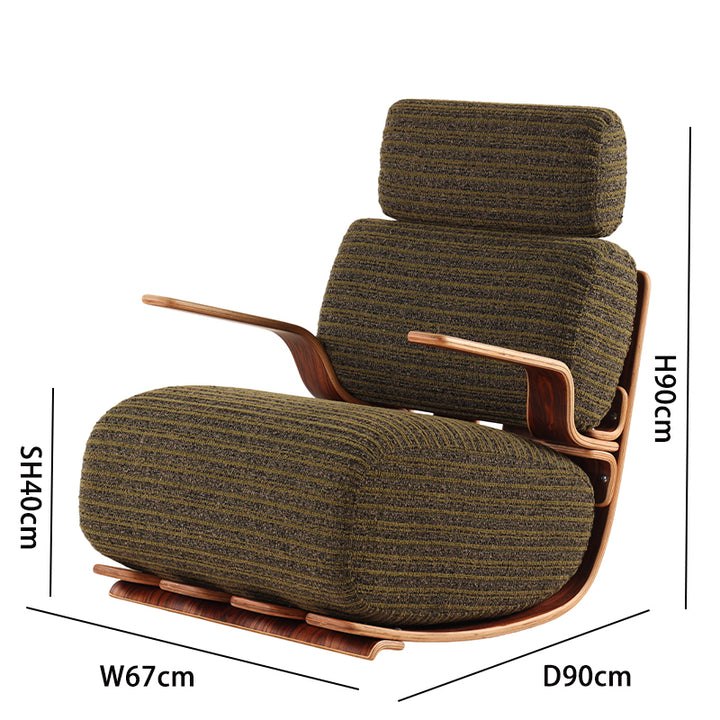 Ergonomic Rocking Chair - Dimensions: 67Wcm x 90Hcm x 40SHcm