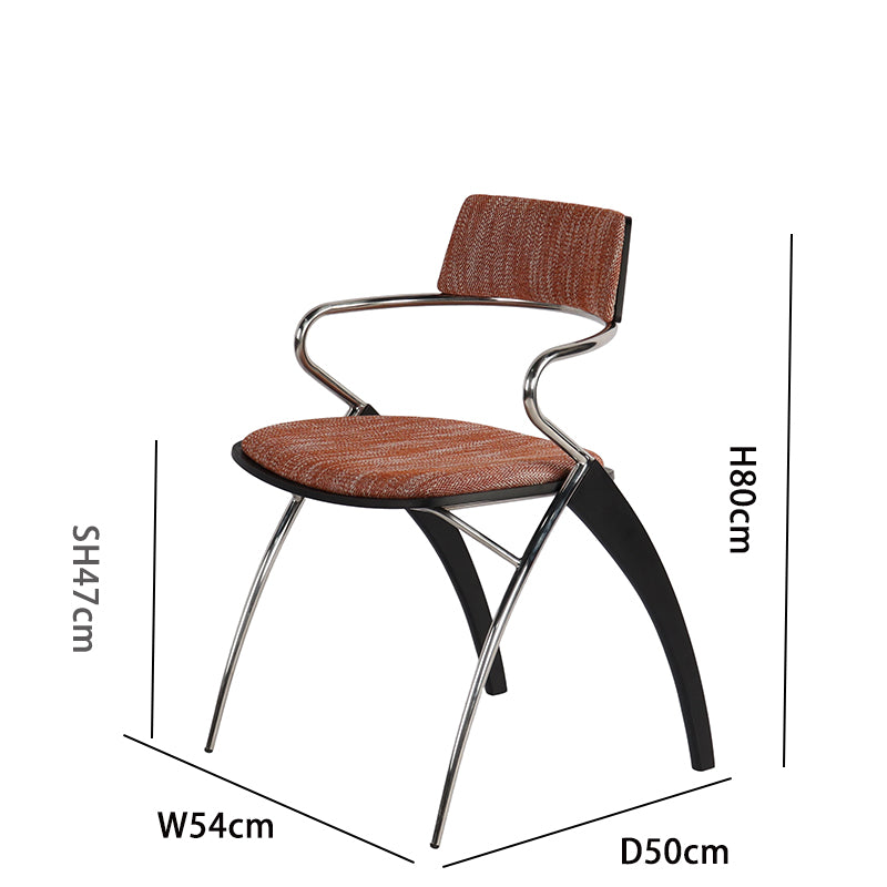 Minimalist Linen Dining Chair - Total Dimensions: 80cm(H) x 54cm(W) x 47cm(Seat Ht)