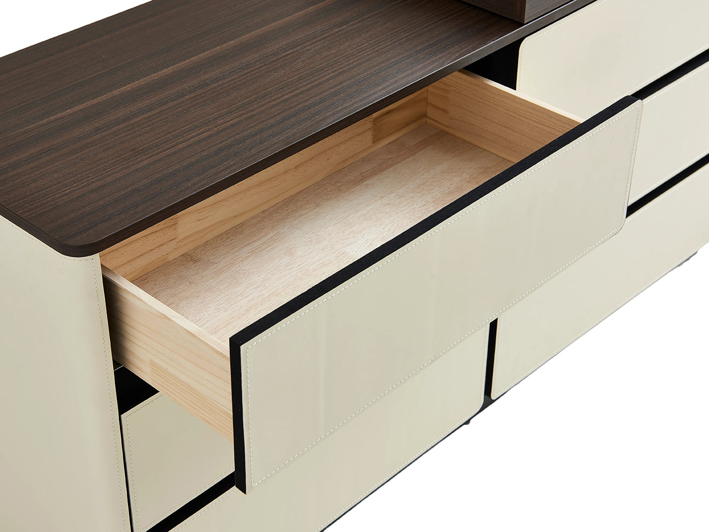 Modern dressing table, hidden-groove drawers
