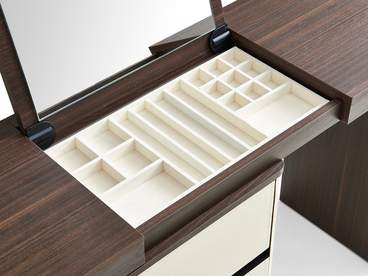 Modern dressing table with built-in jewelry box