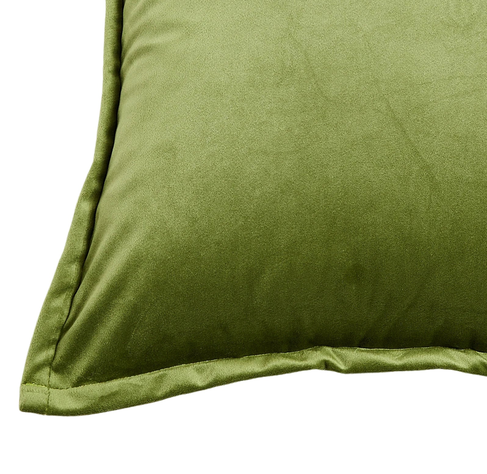 Green Solid Chenille Square Pillow