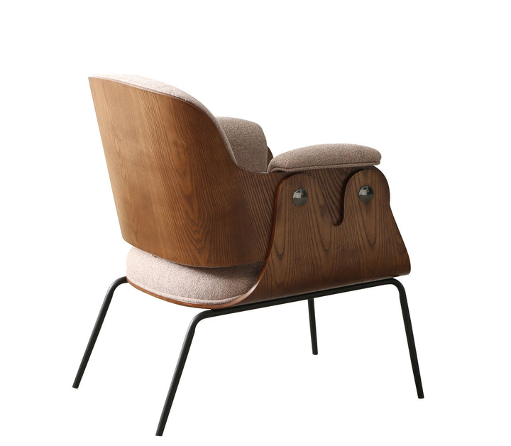 Ergonomic Minimalist Armchair - Smooth Curved Wood & Great Comfort
