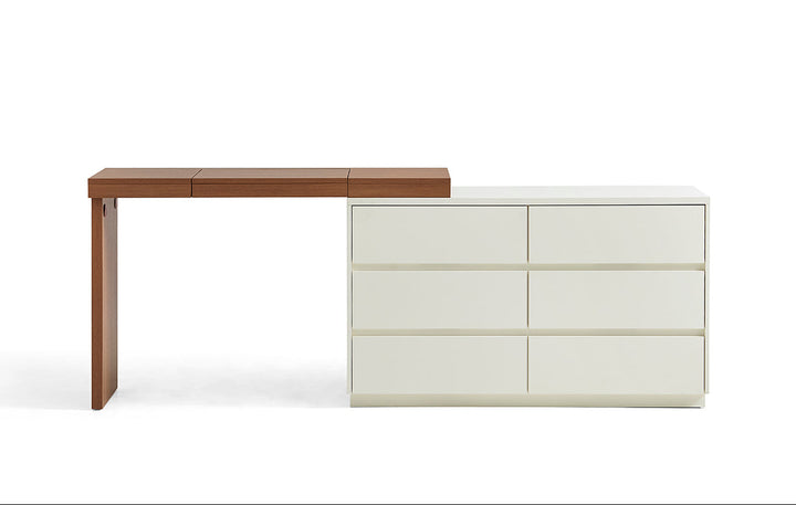 Modern dressing table, straight-line placement