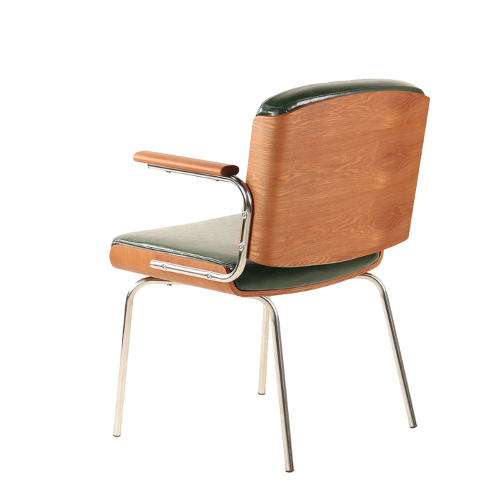 Stylish Dark Green Microfiber Upholstered Arm Chair - Great for small space decor 
