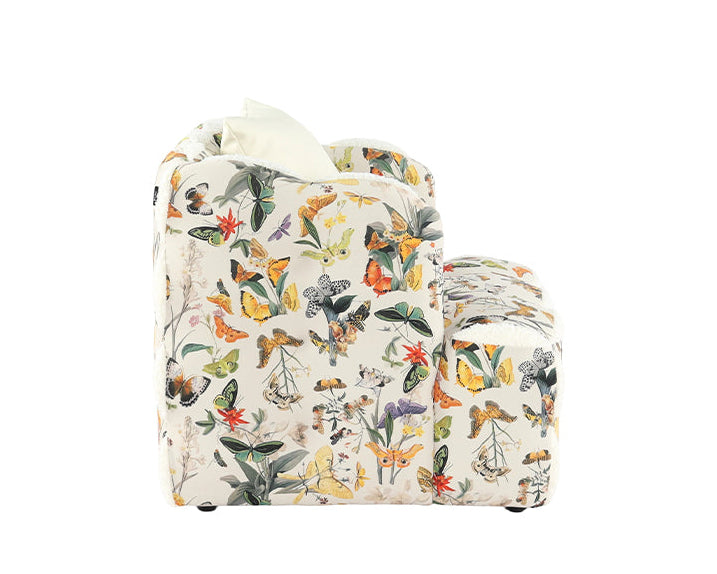 Butterfly-Flower Leisure Chair: Side View, Silhouette
