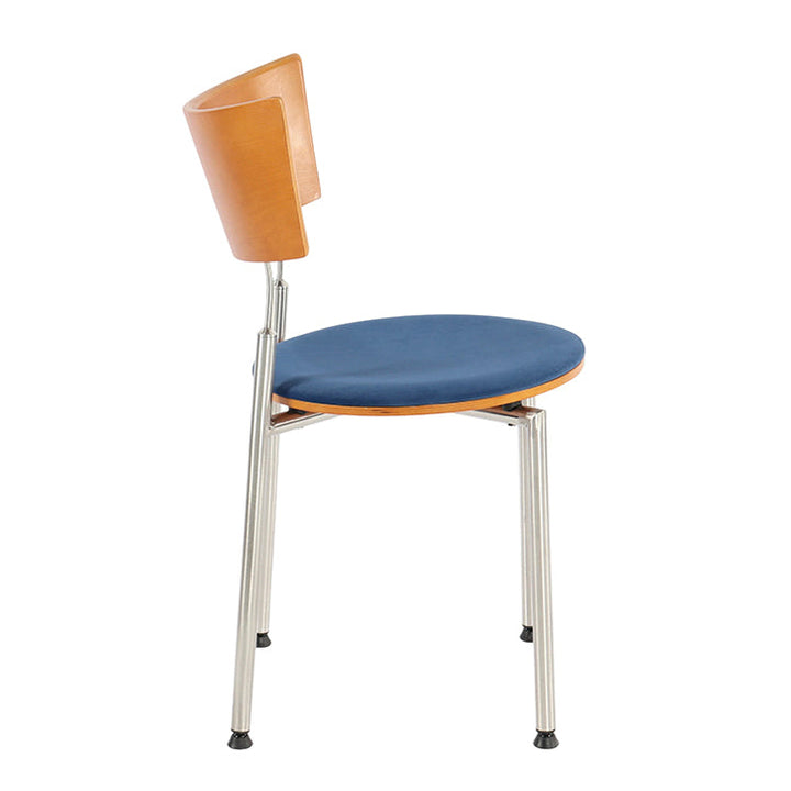 Side Profile of Stainless Steel Versatile
Velvet Chair