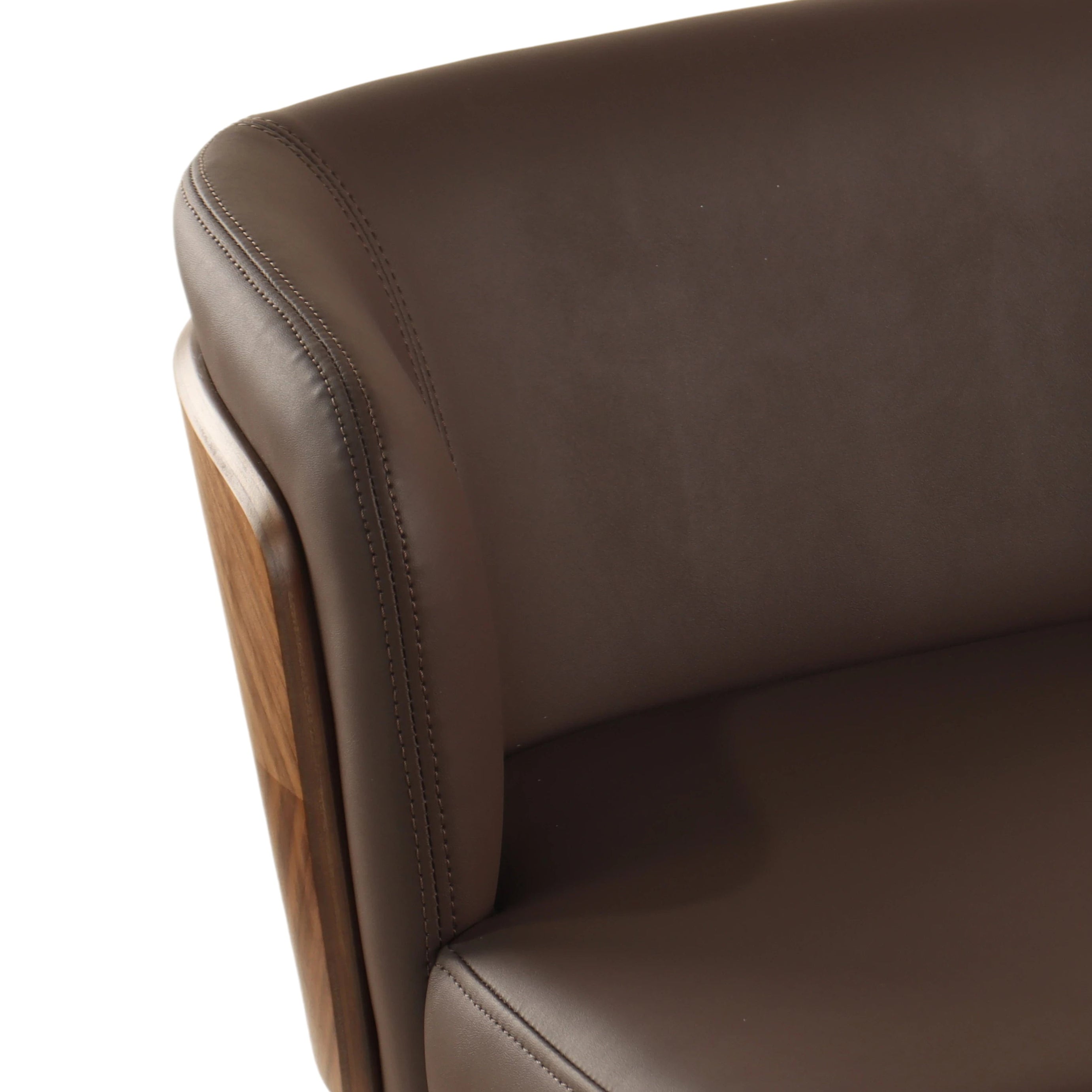 Brown Oak Bar Stool-Delicate Craftsmanship & Exquisite Stitching