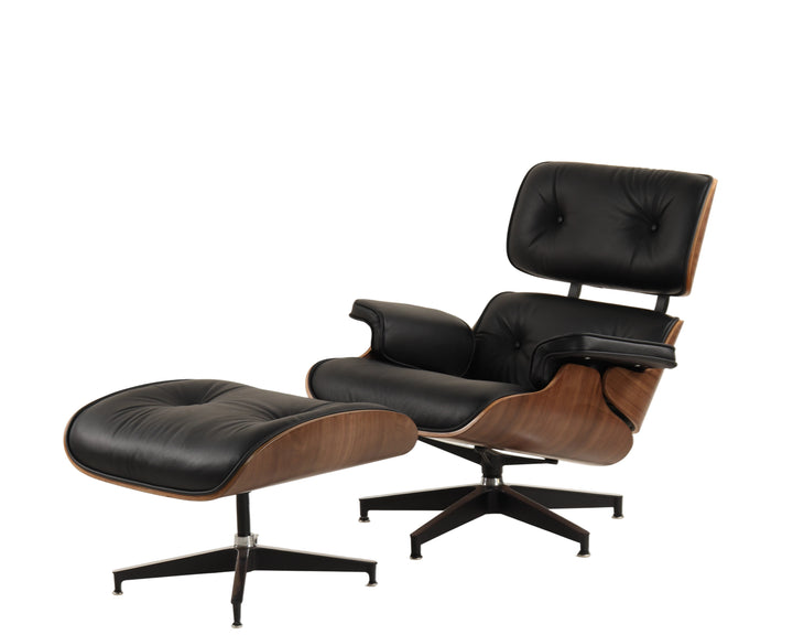 Mid-Century Eames Lounge Chair with Ottoman: Fits leisure areas of any setting