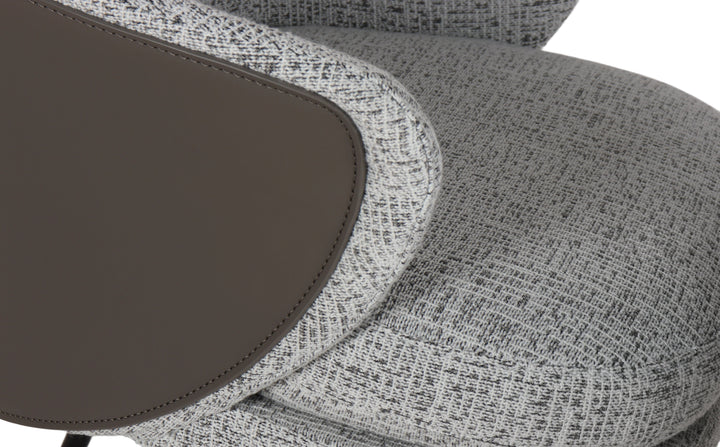 Italian Minimalist Cotton-Linen Armchair: Fabric & Foam Filling Detail
