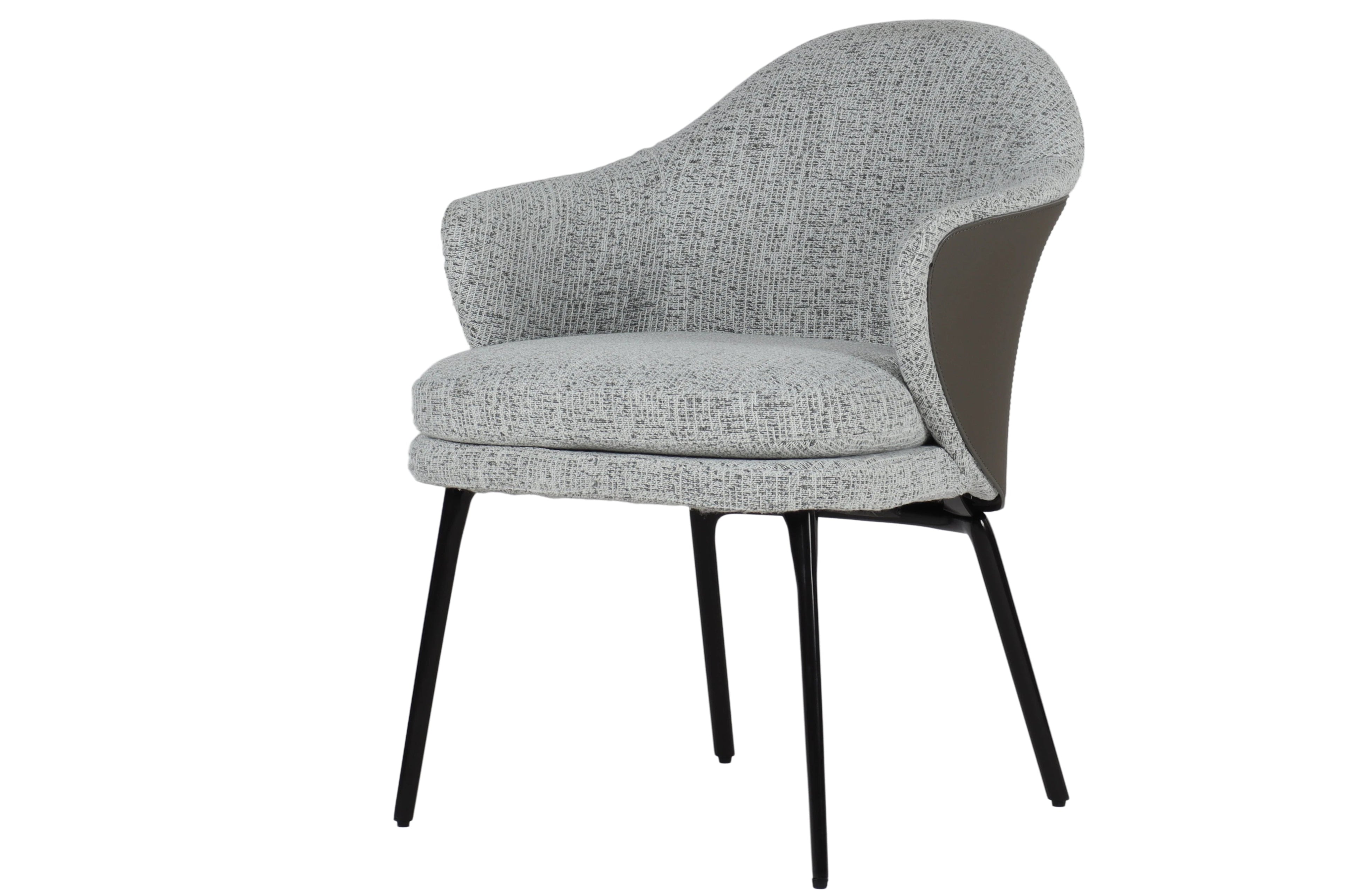 Italian Minimalist Cotton-Linen Armchair
