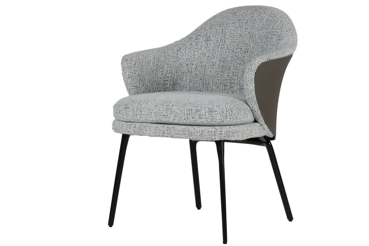 Italian Minimalist Cotton-Linen Armchair
