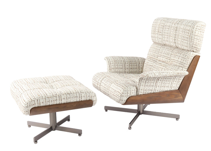 Ergonomic contemporary lounge chair, body-fitting design