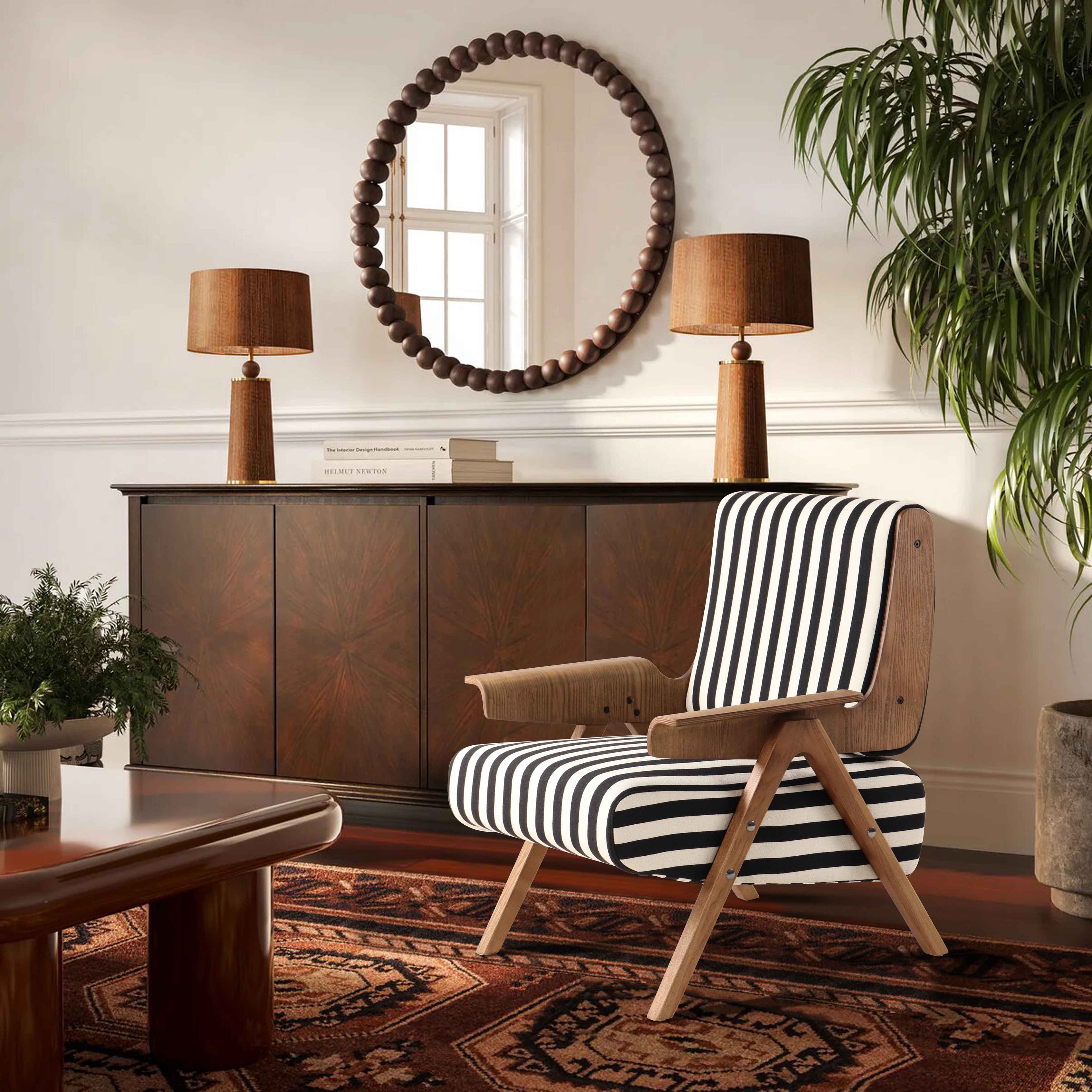 Ergonomic Linen Accent Chair - Ideal for Home Leisure Spaces