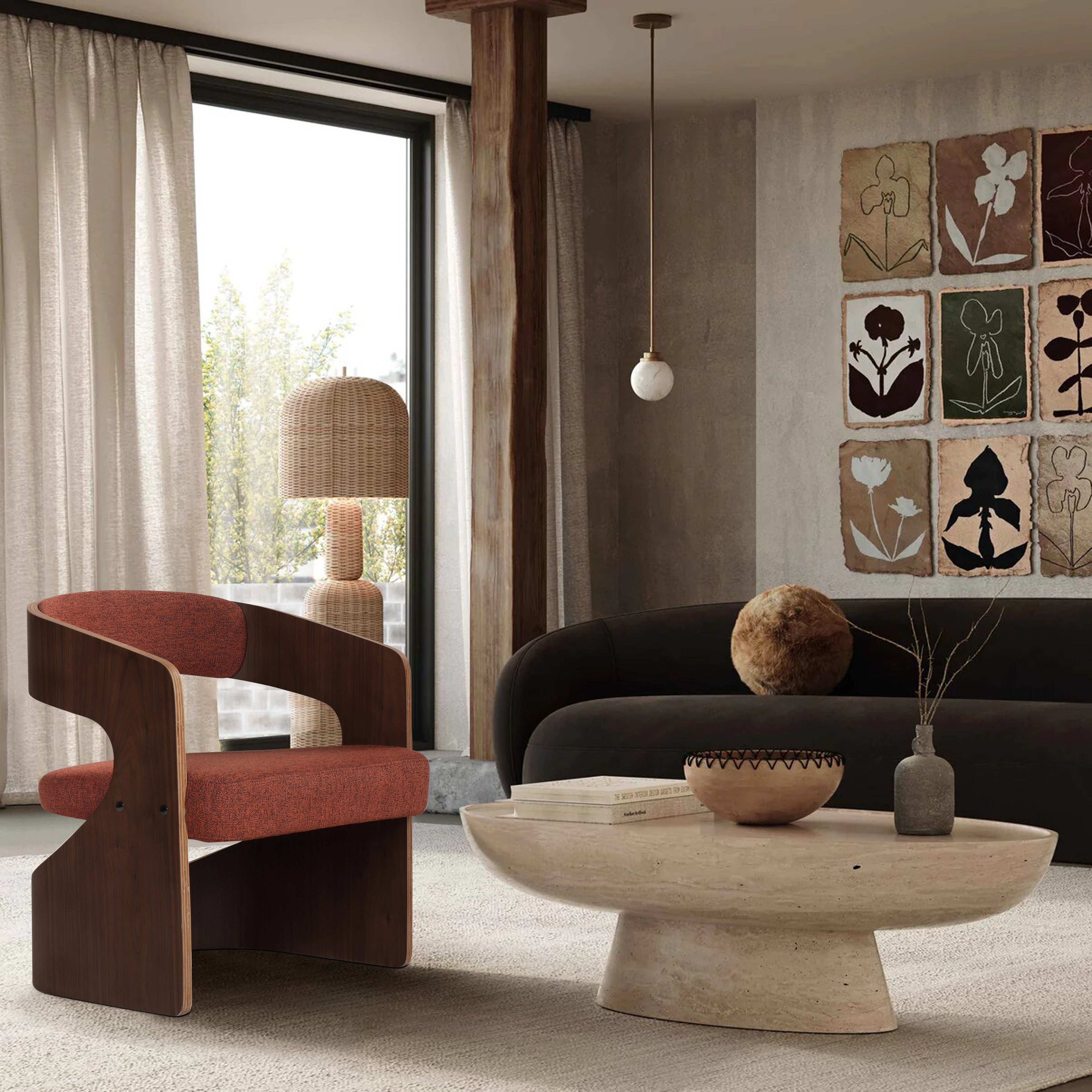 Modern Curved Arc Art Chair - Perfect for Living Room as Leisure Chair