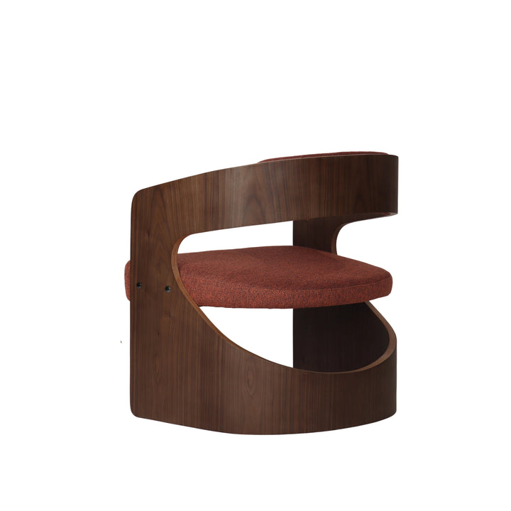 Modern Curved Art Chair - One-Piece Pressed Frame