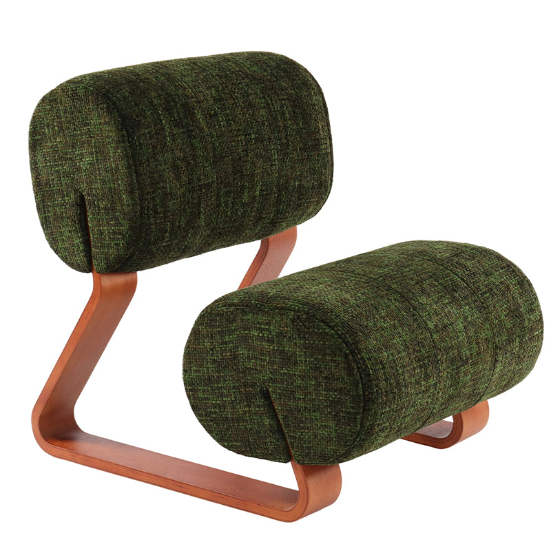 Moss Green Textured Woven Accent Chair (Ash Wood), Adds Charm to Any Fun Space with Great Design 
