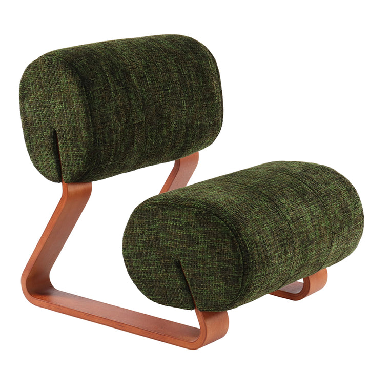 Moss Green Textured Woven Accent Chair (Ash Wood), Adds Charm to Any Fun Space with Great Design 