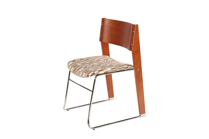 Modern Linen Upholstered Stainless Steel Chair - Suitable for Multi-Scene Use