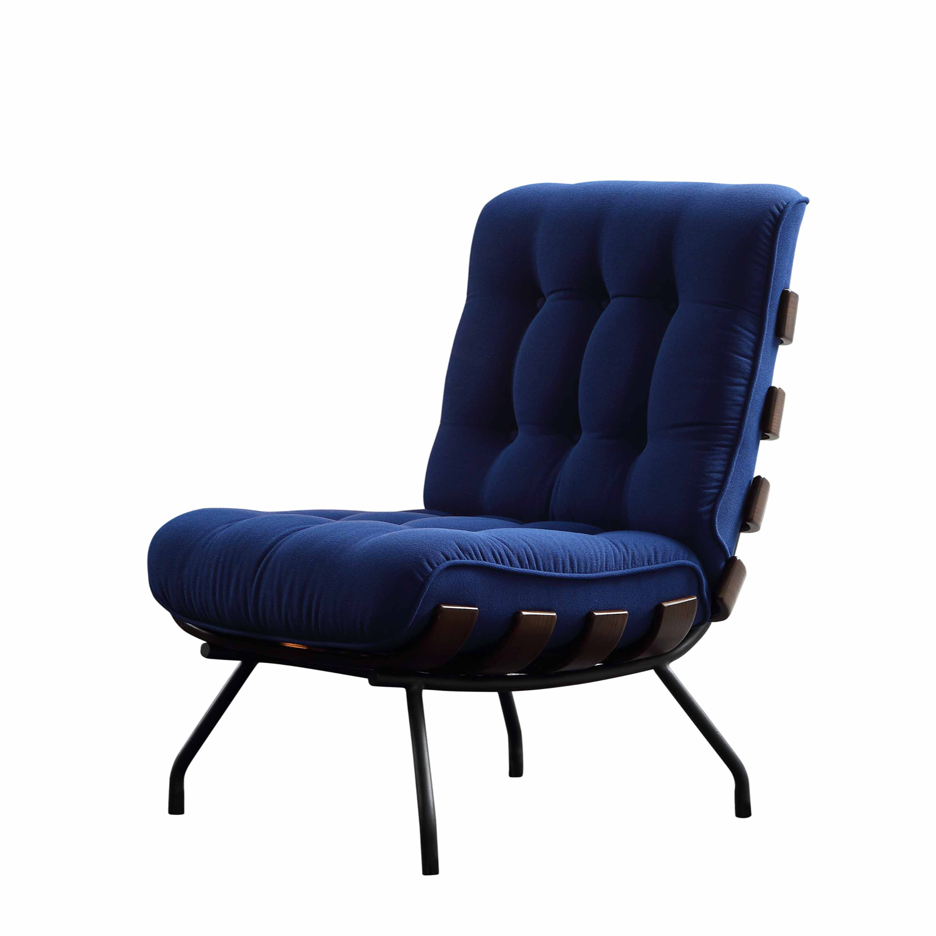 Armless Accent Chair, Klein Blue Lounge Chair
