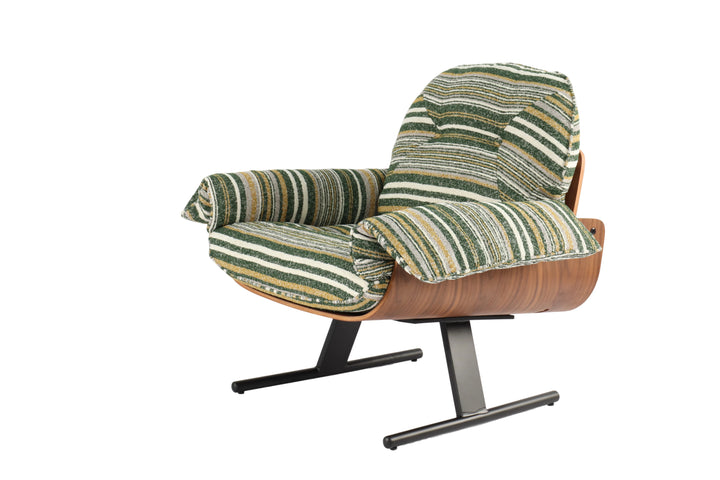 Spring Bloom Striped Lounge Chair - All-purpose lounge chair for home & office casual corners