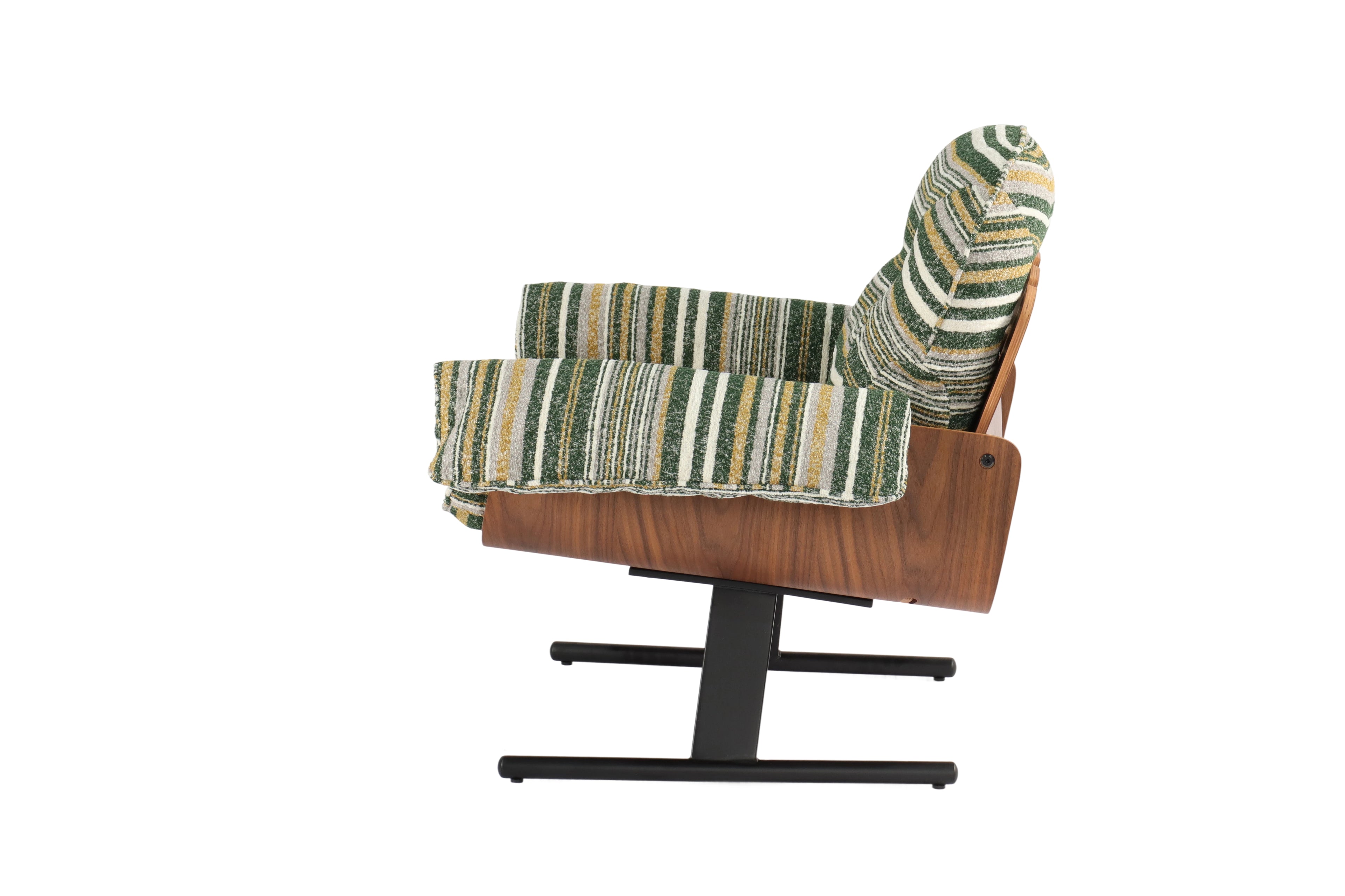 Spring Bloom Striped Lounge Chair - Carbon steel legs