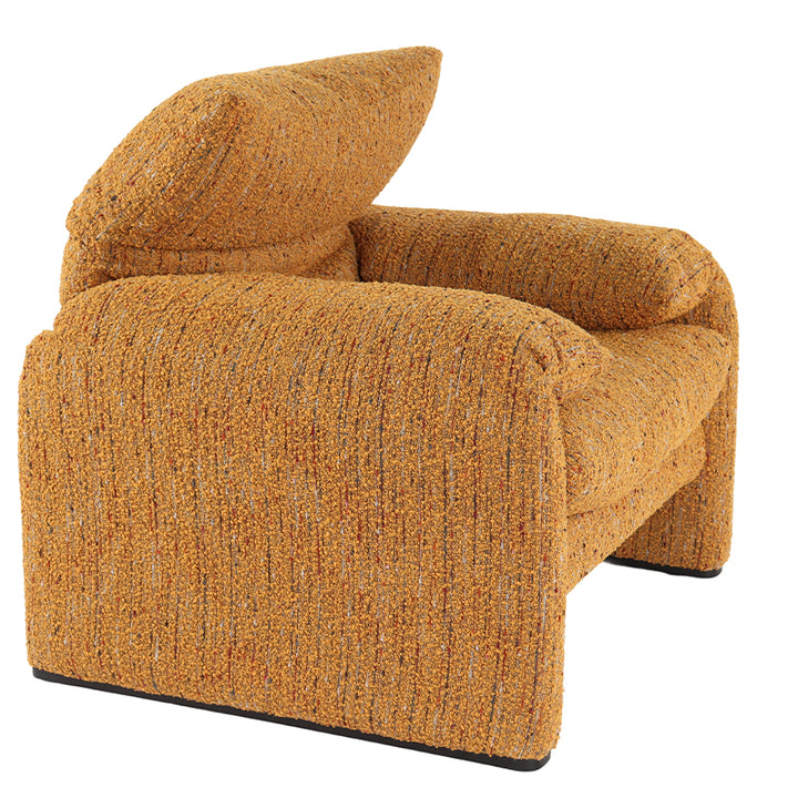Warm Yellow Textured Chair: Soft Seat, Enveloping Comfort