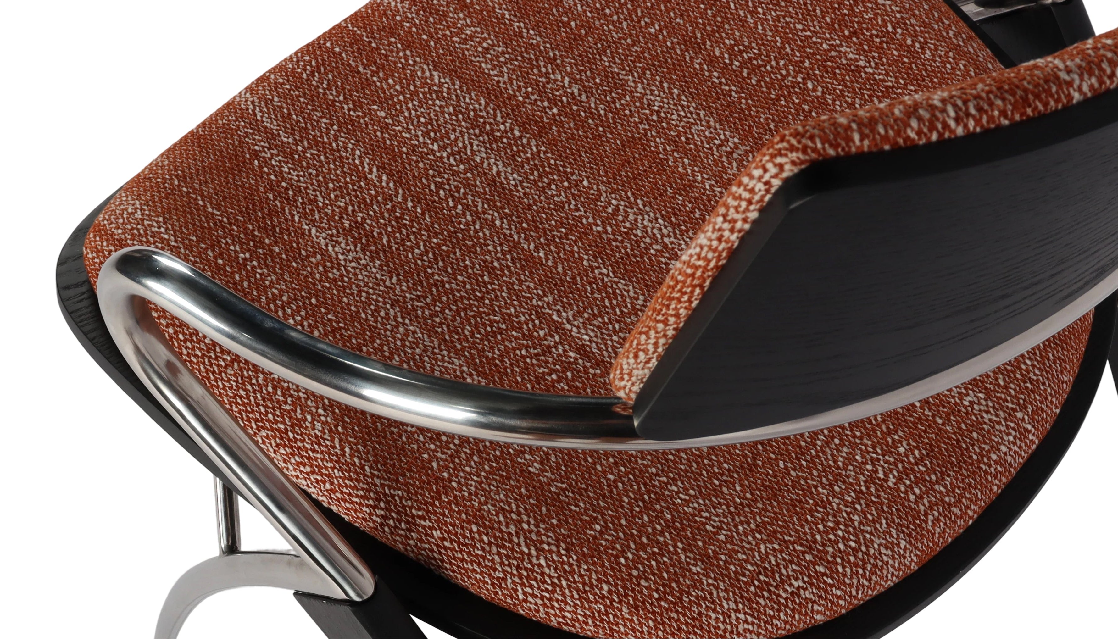 Dining Chair with Fine-Textured Linen Upholstery and Linear Design